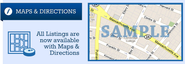 Maps & Directions - All Listings are available now with Maps & Directions